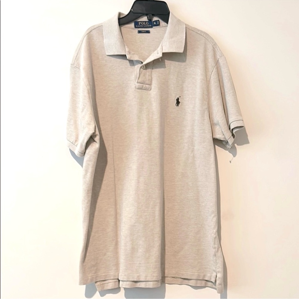 Polo by Ralph Lauren‎ Men's Size XL Tan Slim Fit Collared Polo Shirt